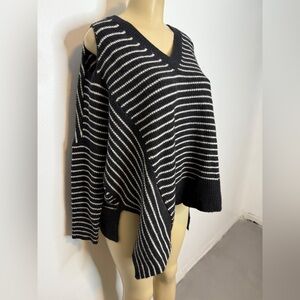All Saints Open Shoulder Asymmetrical Sweater